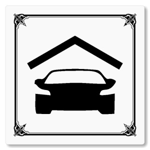 Garage, 80x80mm, bílá, Nebraska